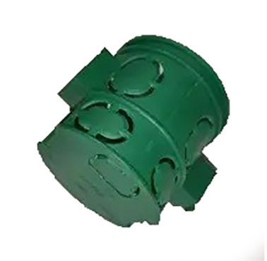 Подрозетник наборный глубокий, зелёный с крышкой, d60, h65