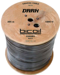 Коаксиальний кабель BiCoil F660BV DARK CCS 1.02 мм 75 Ом 305м