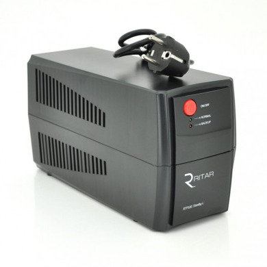 ДБЖ Ritar RTP500 (300W) Standby-L, LED,1x12V4.5Ah, Q4 ( 295*140*205 ) 3,8 кг plastik