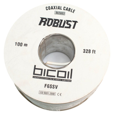 Коаксиальний кабель BiCoil F6SSV ROBUST CCS 1.02 мм 75 Ом 100м