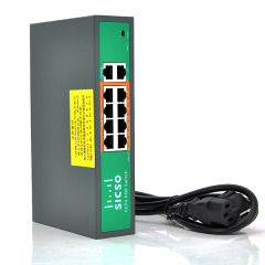 Коммутатор POE SICSO 48V с 8 портами POE 100Мбит + 2порт Ethernet(UP-Link)