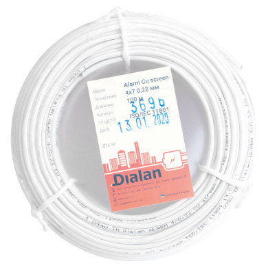 Сигнальний кабель Dialan (мідь) CU 4x7 / 0.22 екранована 100 м