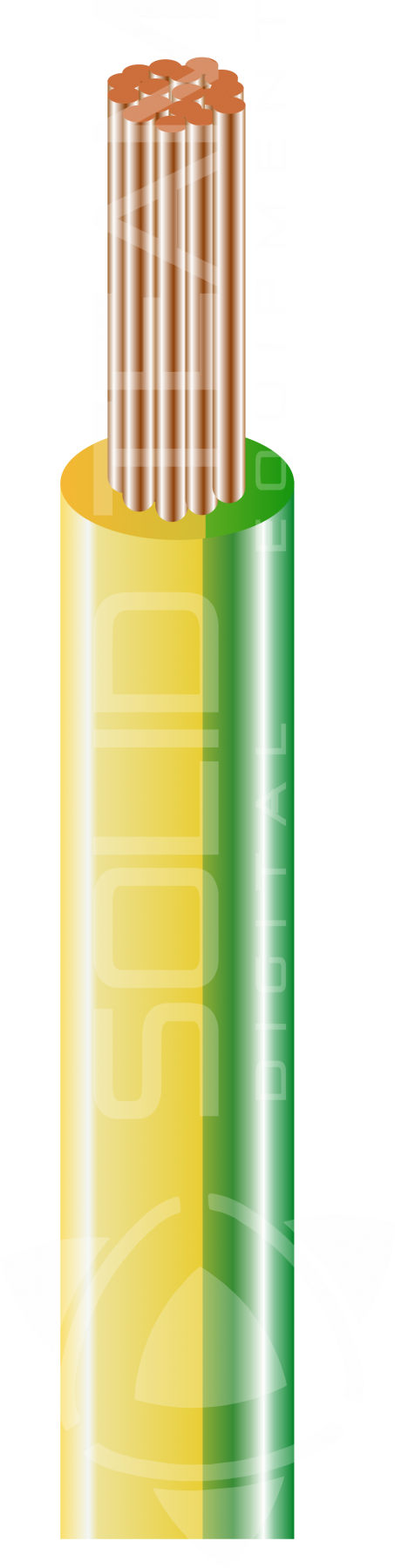 Провід Dialan ПВ 3 0,75 жовто зелений CU