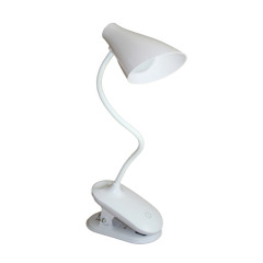 LED настольный светильник Белый с аккумулятором и с креплением
