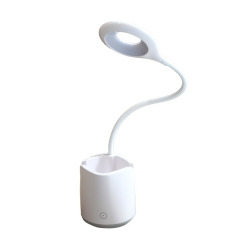 LED настольный светильник Белый с подстаканником и с аккумулятором