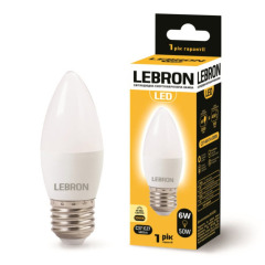 LED ЛАМПА LEBRON L-С37, 6W, 220V, Е27, 4100K, 480LM