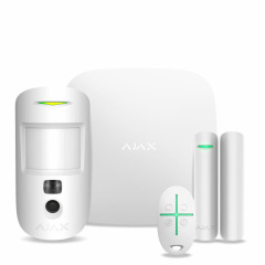 Ajax, StarterKit CAM PLUS white EU комплект охоронної сигналізації