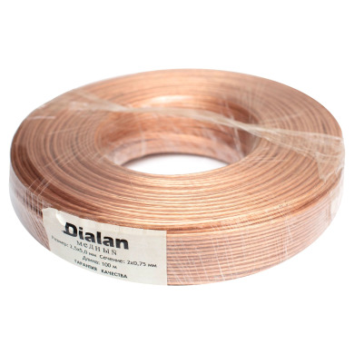 Акустичний кабель Dialan CCA 2x0.75 мм ПВХ 100 м