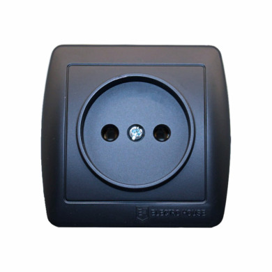 Розетка без заземления 16 А Acura Графит