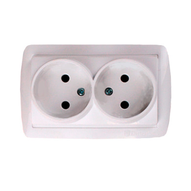 Розетка двойная без заземления 16 А Acura