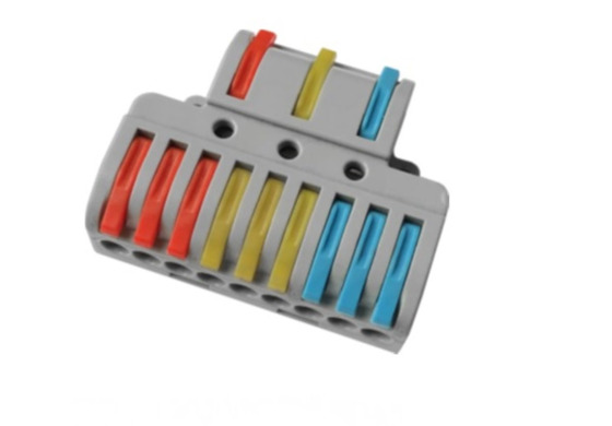 Клемма соединительная универсальная двухсторонняя 3/9 отверстия/ 0,08-2,5мм2 32А 250В (20 шт. в коробке)