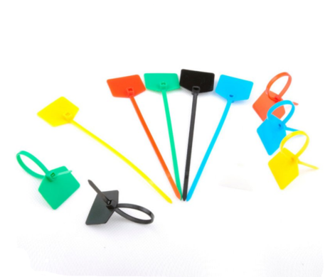 Стяжки нейлон с маркером 3х100mm красные