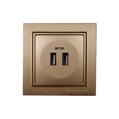 Розетка USB (2 порти) 2 A Enzo Розкішно-золотий