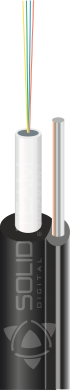 Кабель оптический OCA-004UT/W  на стальной проволоке 1,6 мм.внешняя полиэтиленовая оболочка, боковые