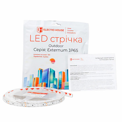 LED стрічка 12Вт 24 В 2835 120 діодів 120Лм/Вт червоний (серія Externum)