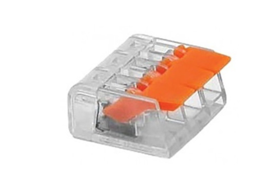 Клемма соединительная универсальная прозрачная 3 отверстия/ 0,14-4,0мм2 32А 450В (100 шт. в коробке)