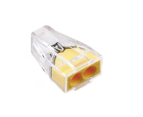 Клема з’єднувальна універсальна 2 отвори/ 0,75-2,5мм2 24А 250В (100 шт. в коробке)