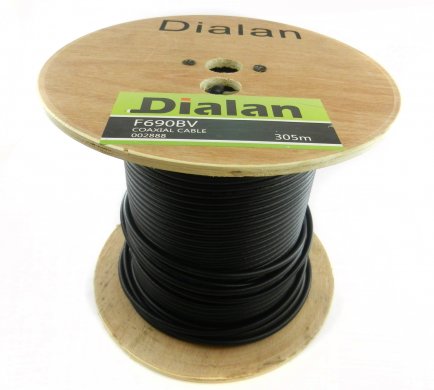 Коаксіальний кабель Dialan F690BV CCS 1.02мм 75 Ом 305м