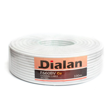 Коаксиальный кабель Dialan F660BV Cu 1.02 мм 75 Ом 100 м