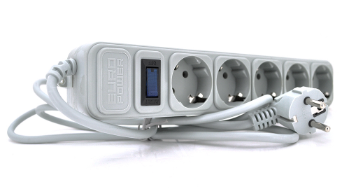 Фільтр-подовжувач мережевий EUROPOWER EPB530 5 розеток,сірий 3,0м, ( пакет )