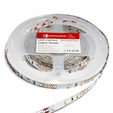 LED лента 5Вт 12 В 2835 60 диодов 550Лм/Вт теплый белый 2800К 