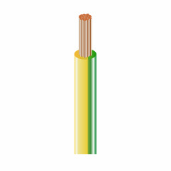 Провод Dialan ПВ-3 0,5  желто-зеленый CU (100м)