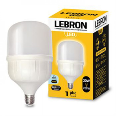 LED ЛАМПА LEBRON L-А80, 20W, Е27, 4100K, 1800LM