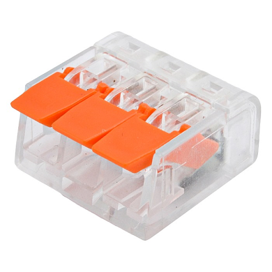 Клемма соединительная универсальная прозрачная 3 отверстия