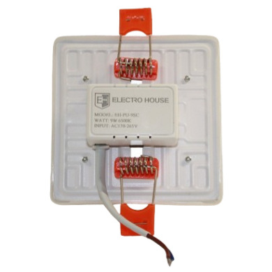 LED панель универсальная квадратная 100 мм 9Вт, холодный белый 6500К, 800 Лм