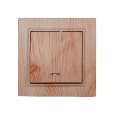 Вимикач із підсвічуванням Enzo Світле дерево