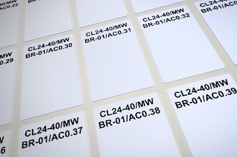 Кабельні наклейки для маркування кабелю D від 3 до 9 мм., CL24-40 / MW-PT / UP